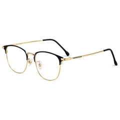 Gold Browline Full-Rim Titanium Glasses | Verhalovision