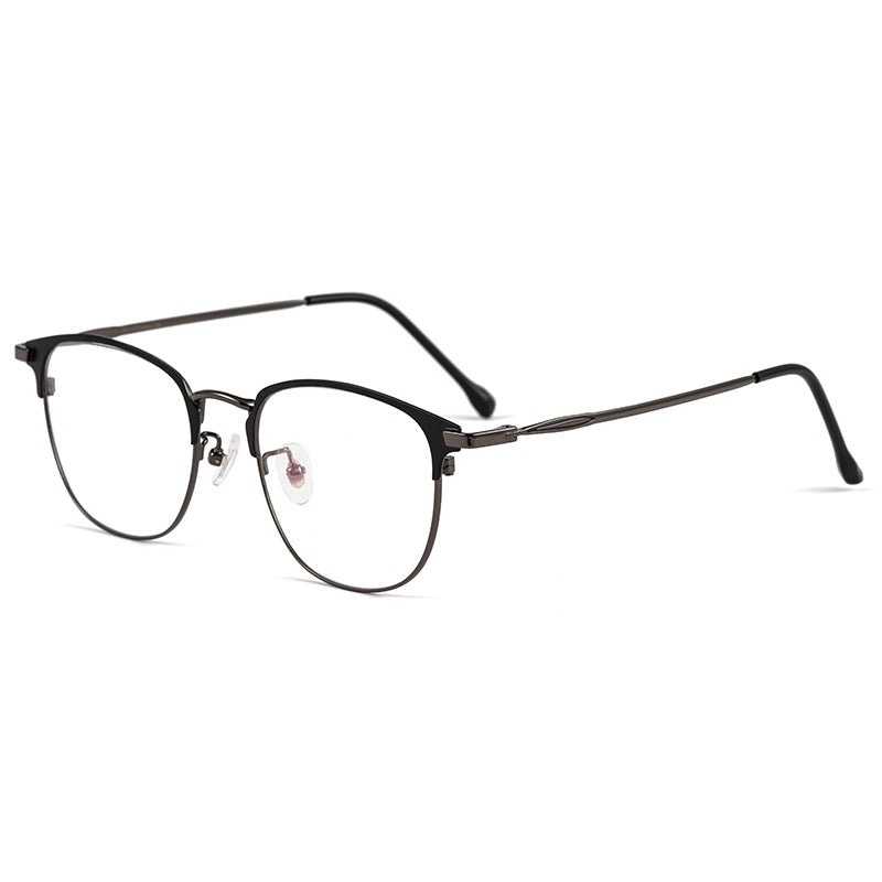 Gray Browline Full-Rim Titanium Glasses | Verhalovision