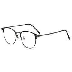 Gray Browline Full-Rim Titanium Glasses | Verhalovision