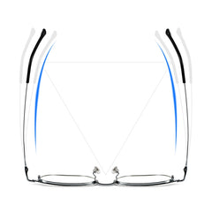 Silver Browline Full-Rim Titanium Glasses | Verhalovision
