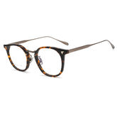 Pure Titanium Round Tortoise Shell Glasses | Verhalo Vision
