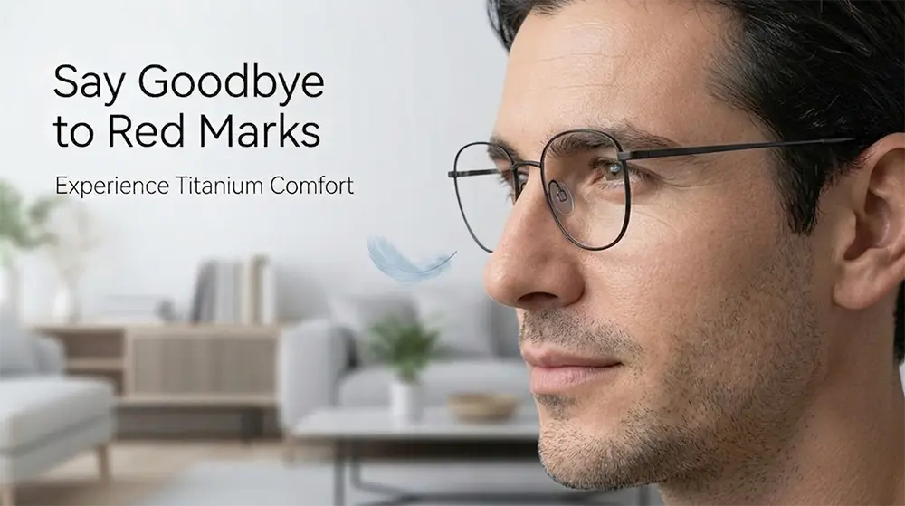 Say Goodbye to Red Marks: How Titanium Spectacle Frames Solve Heavy Lens Pressure