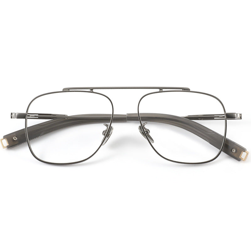 Gunmetal Aviator Stylish Full-rim Titanium Eyeglasses | Verhalovision