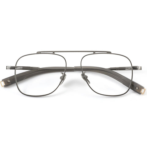 Gunmetal Aviator Stylish Full-rim Titanium Eyeglasses | Verhalovision