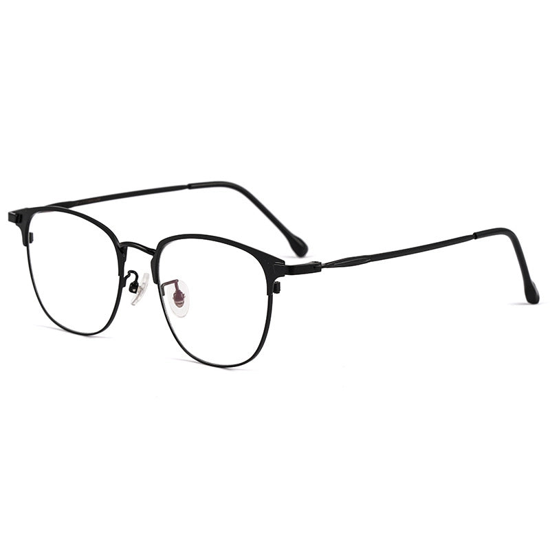 Black Browline Full-Rim Titanium Glasses | Verhalovision