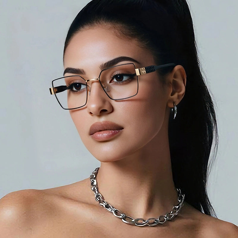 Black Metal Geometric Glasses | Verhalovision