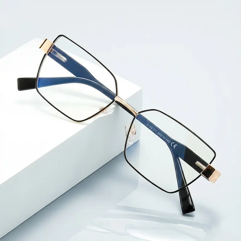 Black Metal Geometric Glasses | Verhalovision