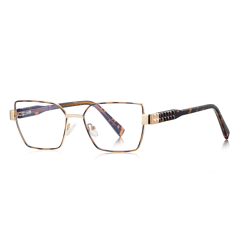 Tortoiseshell Metal Geometric Glasses | Verhalovision