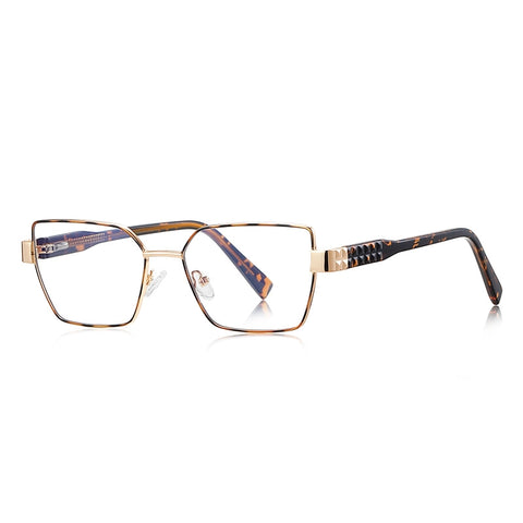 Tortoiseshell Metal Geometric Glasses | Verhalovision