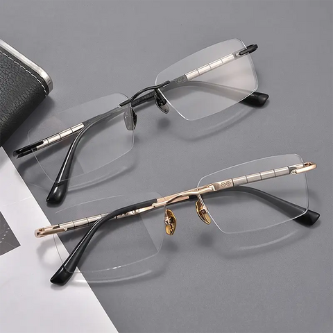 LEO Titanium Designer Rimless Glasses