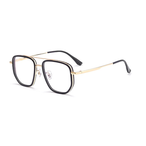 Black and Gold Aviator Glasses | titanium frame | Verhalo Vision