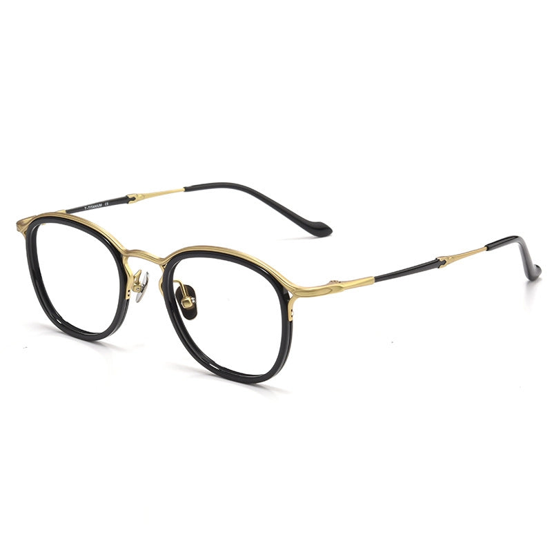 Black and gold vintage designer eyelasses for men | Verhalo Vision