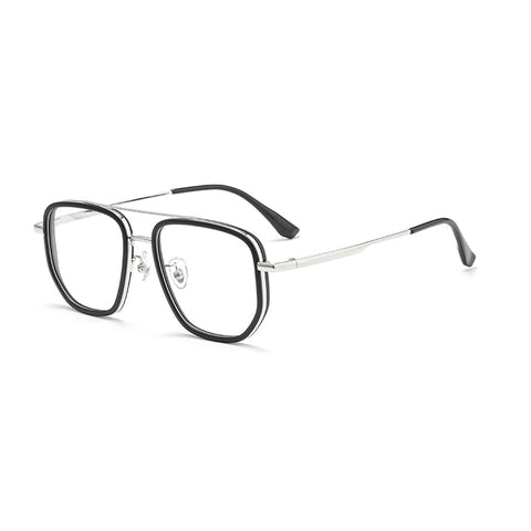 Black and silver Aviator Glasses | titanium frame | Verhalo Vision