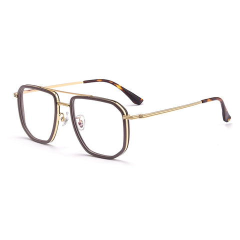 Stylish Brown Aviator Glasses | titanium frame | Verhalo Vision