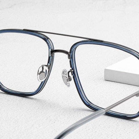 Blue Aviator Eyeglasses for men - Verhalo Vision