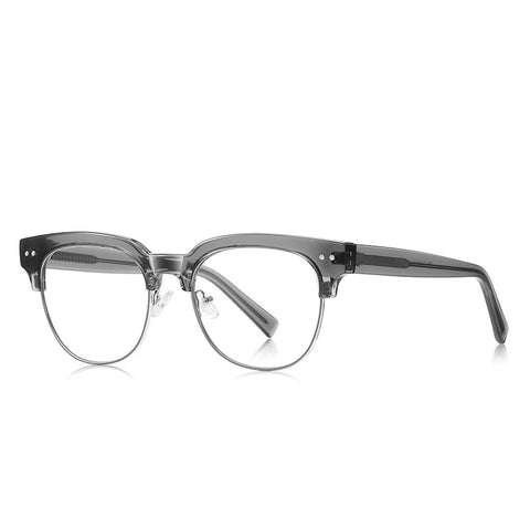 Gray Blue Browline Full-Rim Eyeglasses | Verhalovision