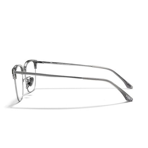 Browline Gray Full-Rim Titanium Eyeglasses | Verhalovision