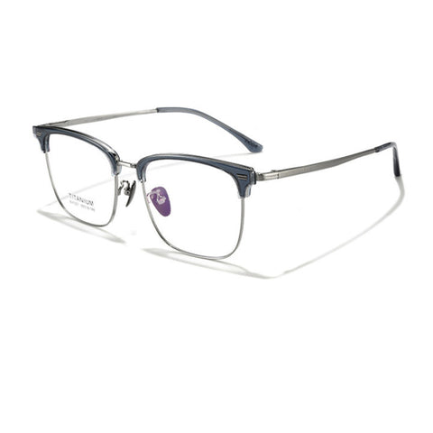 Browline navy Full-Rim Titanium Eyeglasses | Verhalovision