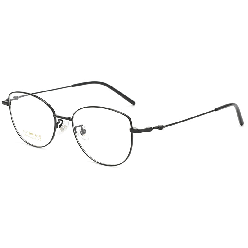 Black Cat Eye Full Rim Titanium Eyeglasses | Verhalovision