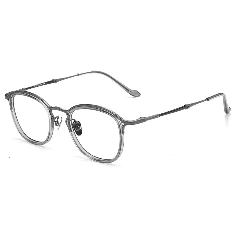 Gray pure titanium vintage designer eyelasses for men | Verhalo Vision