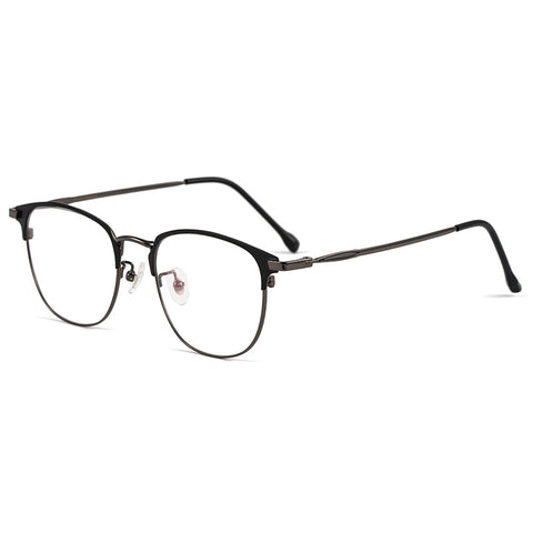 Gray Browline Full-Rim Titanium Glasses | Verhalovision