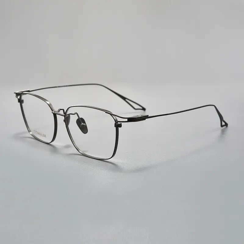 Black Square Designer Titanium Glasses | Verhalo Vision