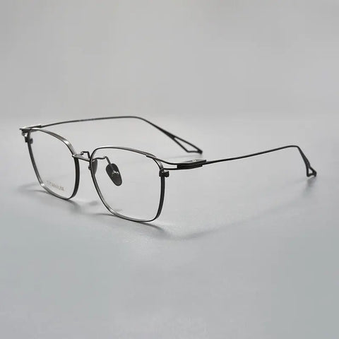 Black Square Designer Titanium Glasses | Verhalo Vision