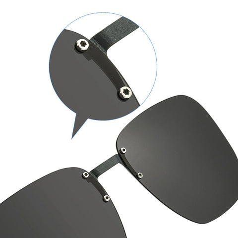 the black polarized lenses details of black pure titanium aviator magnetic spectacle frames