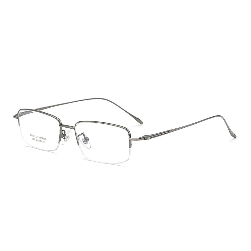 Gyar pure titanium half frame glasses for men from Verhalo Vision