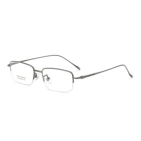 Gyar pure titanium half frame glasses for men from Verhalo Vision