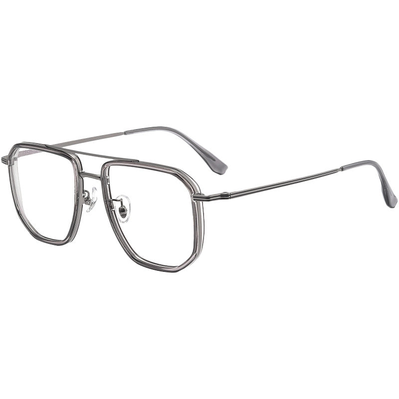 Stylish Gray Aviator Glasses | titanium frame | Verhalo Vision