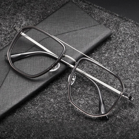 Stylish Gray Aviator Glasses | titanium frame | Verhalo Vision