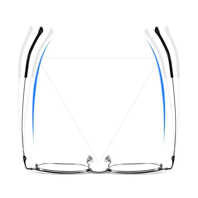 Silver Browline Full-Rim Titanium Glasses | Verhalovision