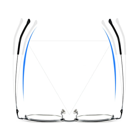 Silver Browline Full-Rim Titanium Glasses | Verhalovision