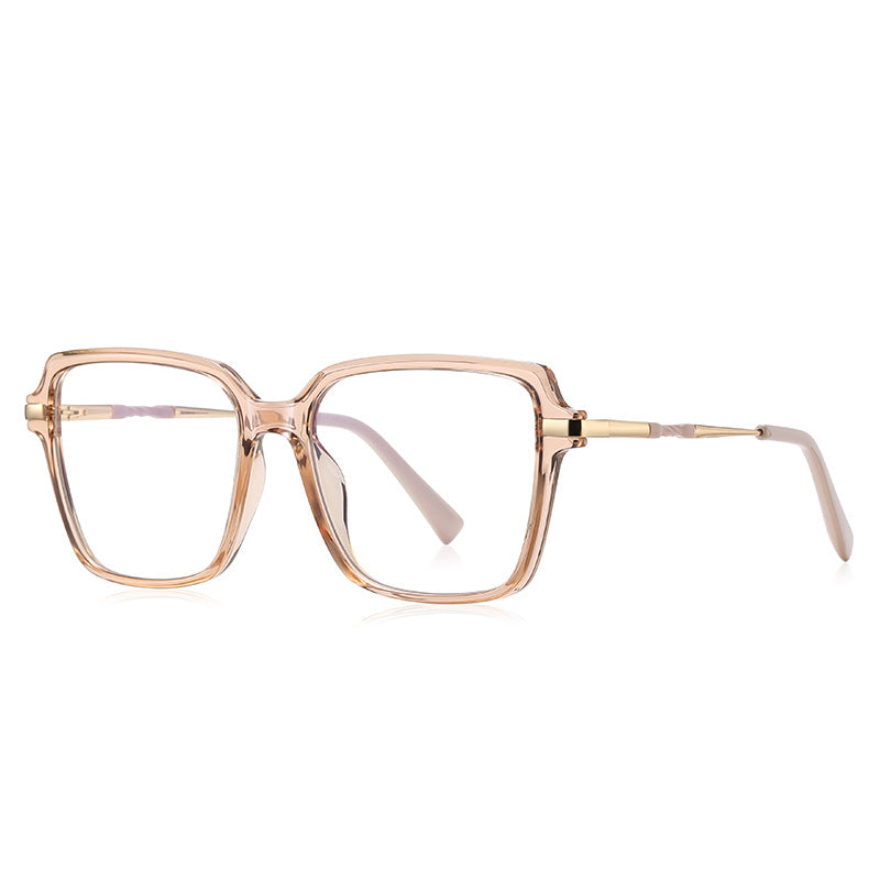 Oversized Square rosegold Full-rim Metal Eyeglasses | Verhalovision