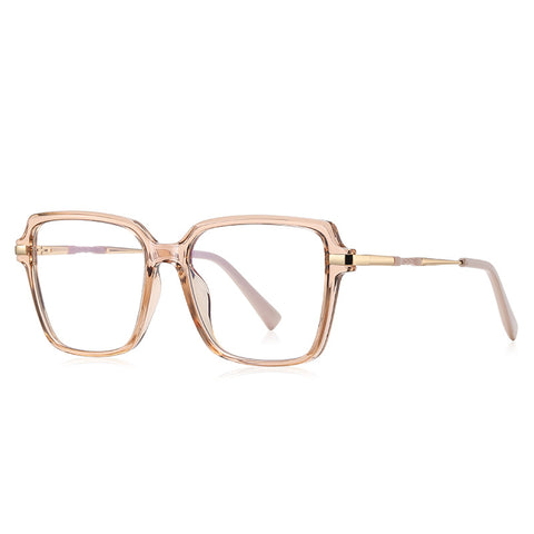 Oversized Square rosegold Full-rim Metal Eyeglasses | Verhalovision