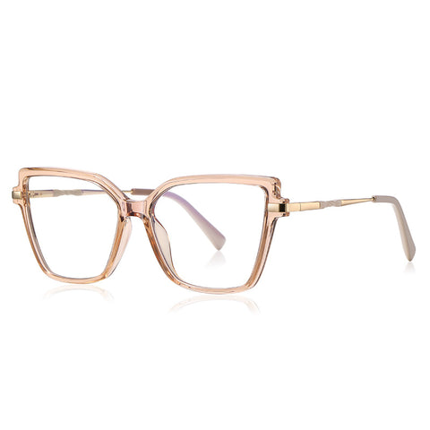 Oversized Rosegold Cat Eye Full Rim Eyeglasses | Verhalovision