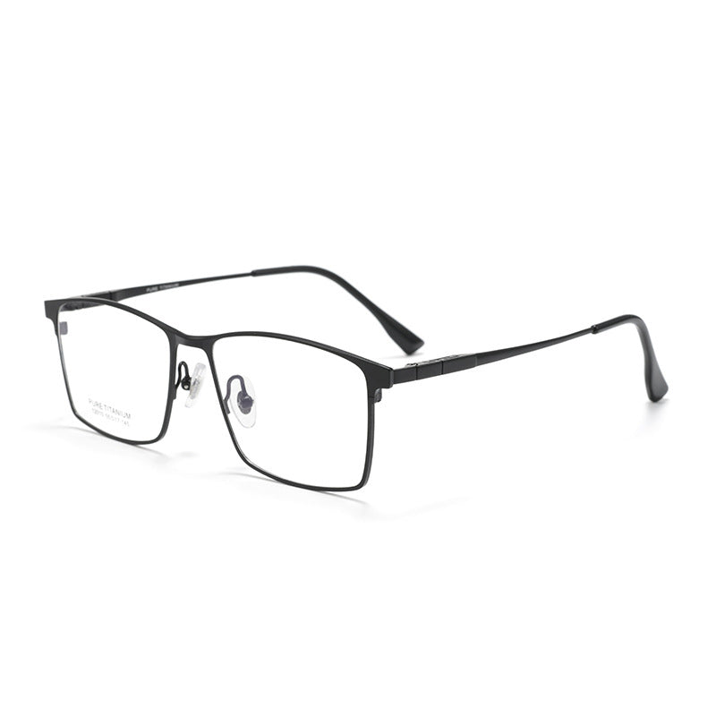 Rectangle black Full-Rim Titanium Eyeglasses | Verhalovision