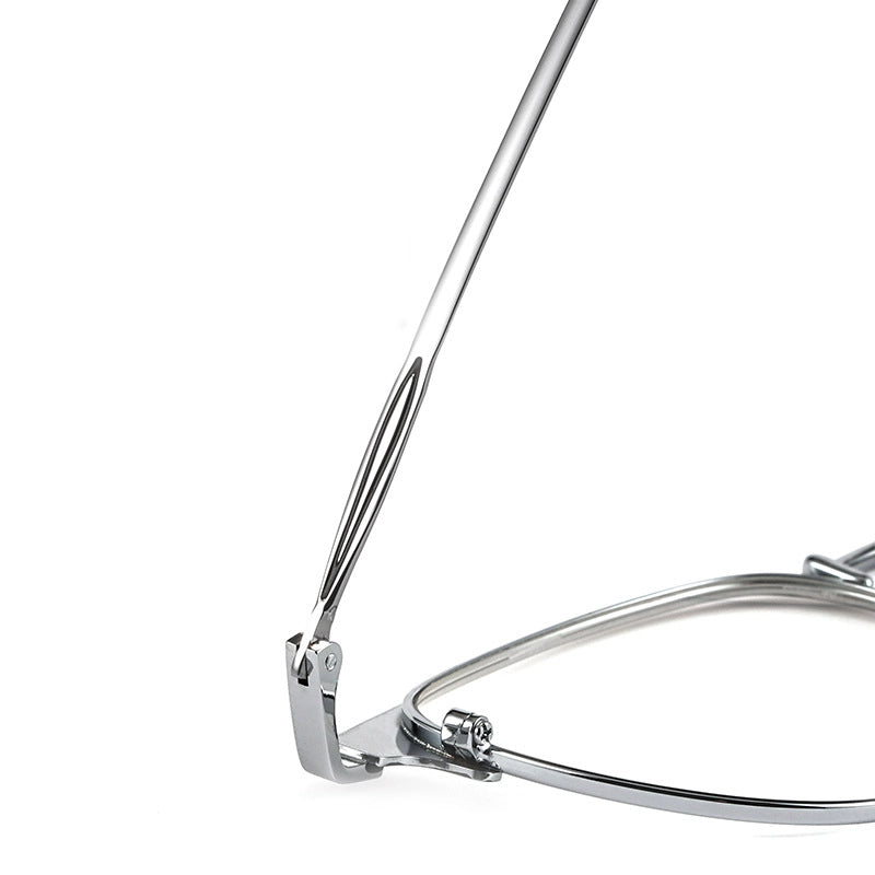 Silver Browline Full-Rim Titanium Glasses | Verhalovision