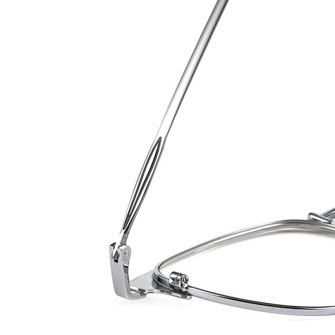 Silver Browline Full-Rim Titanium Glasses | Verhalovision