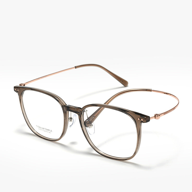 Square Rose Gold Full-Rim Titanium Eyeglasses | Verhalovision
