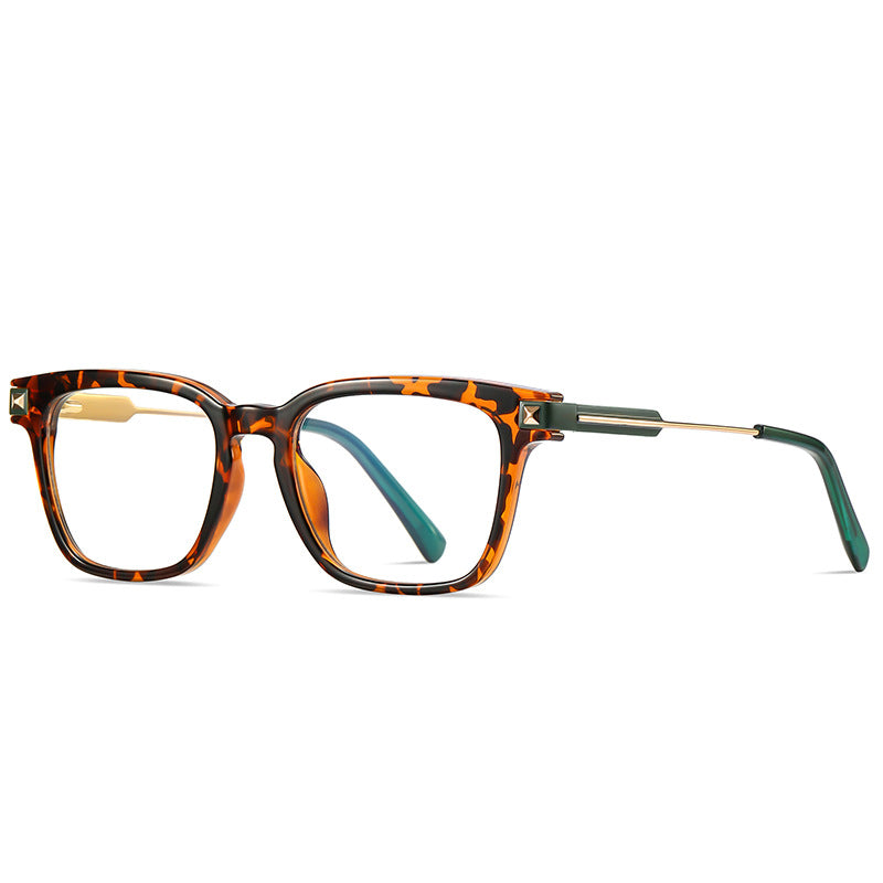 Square tortoiseshell Full-rim Metal Eyeglasses | Verhalovision