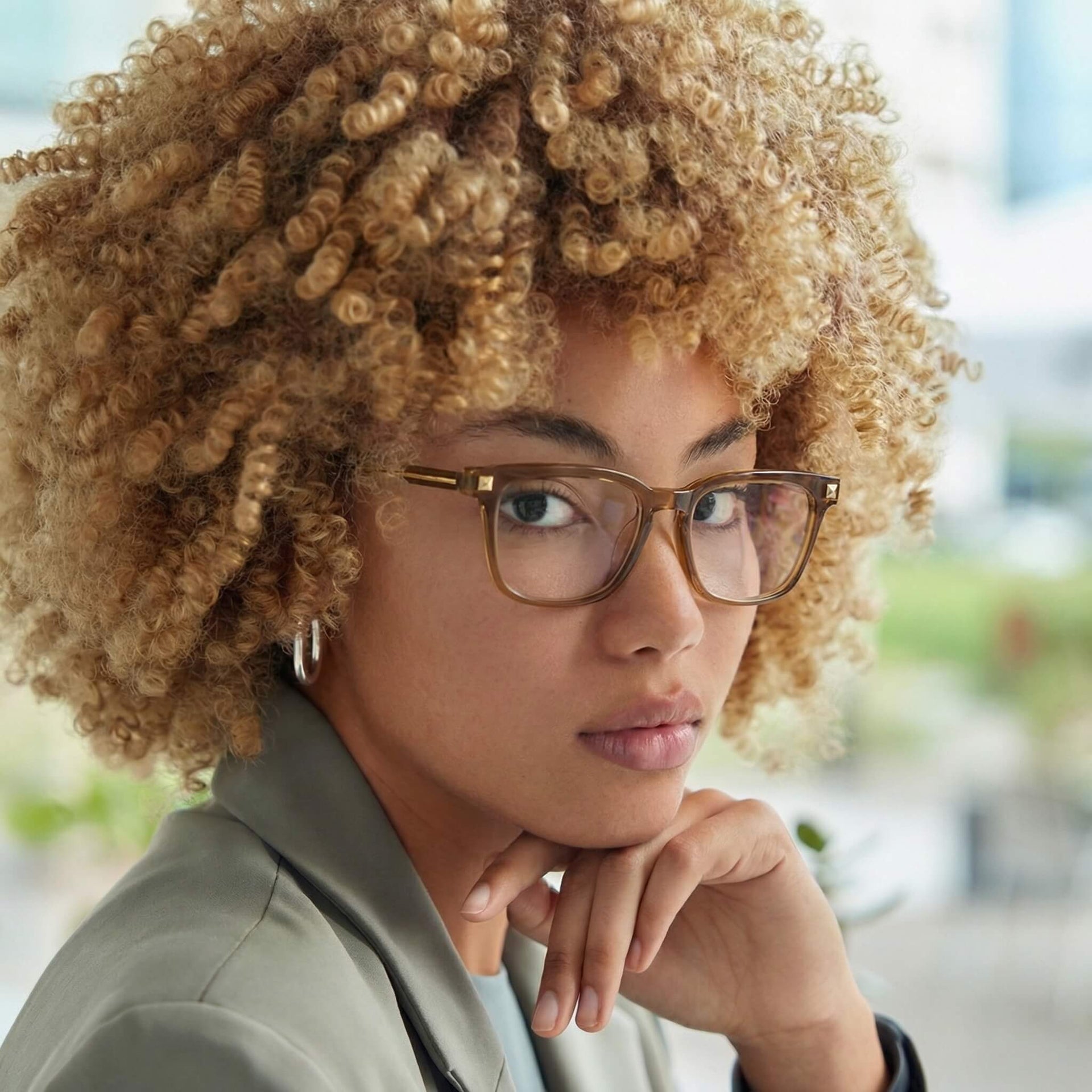 Square Brown Full-rim Metal Eyeglasses | Verhalovision