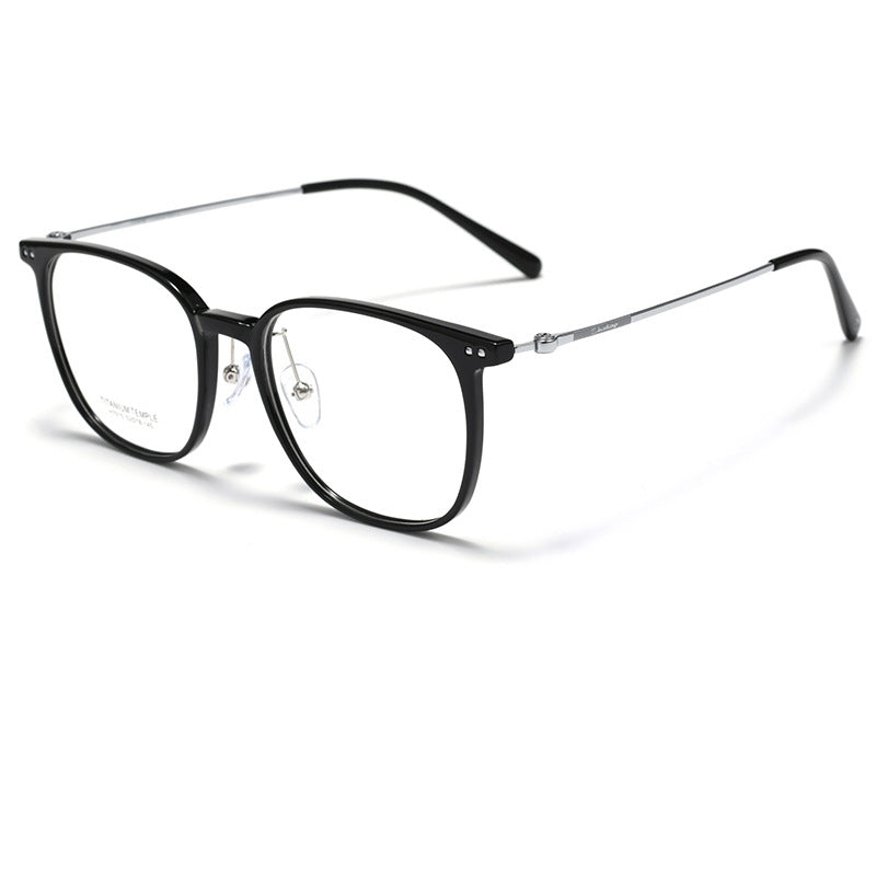 Square black Full-Rim Titanium Eyeglasses | Verhalovision