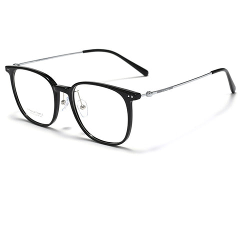 Square black Full-Rim Titanium Eyeglasses | Verhalovision