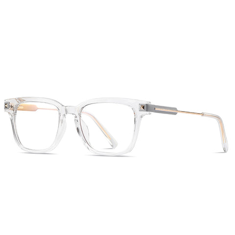 Square clear Full-rim Metal Eyeglasses | Verhalovision