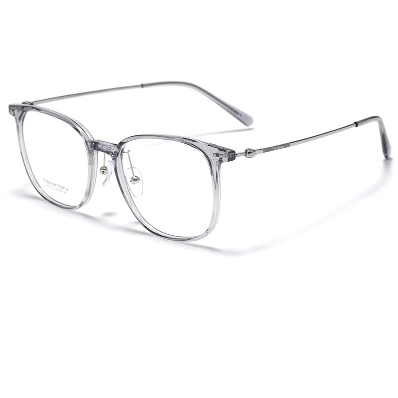 Square gray Full-Rim Titanium Eyeglasses | Verhalovision