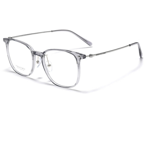 Square gray Full-Rim Titanium Eyeglasses | Verhalovision