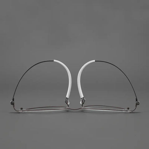 Purple Browline Round Full-Rim Pure Titanium Glasses | Verhalovision